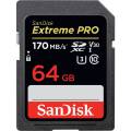 SanDisk - 64GB - EXTREME PRO - 170mb/s - SDXC Card - UHS-I / U3 / V30 / Class 10. 