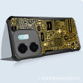 For Infinix Hot 50i / Infinix Smart 9 Case Hard [Camouflage Bull] Shockproof Slim Crystal Clear Cover Funda Thin Casing. 