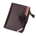 wallet card package boys college students' sense of senior male money man is extremely brief paragraph screens more niche design small wallet. 