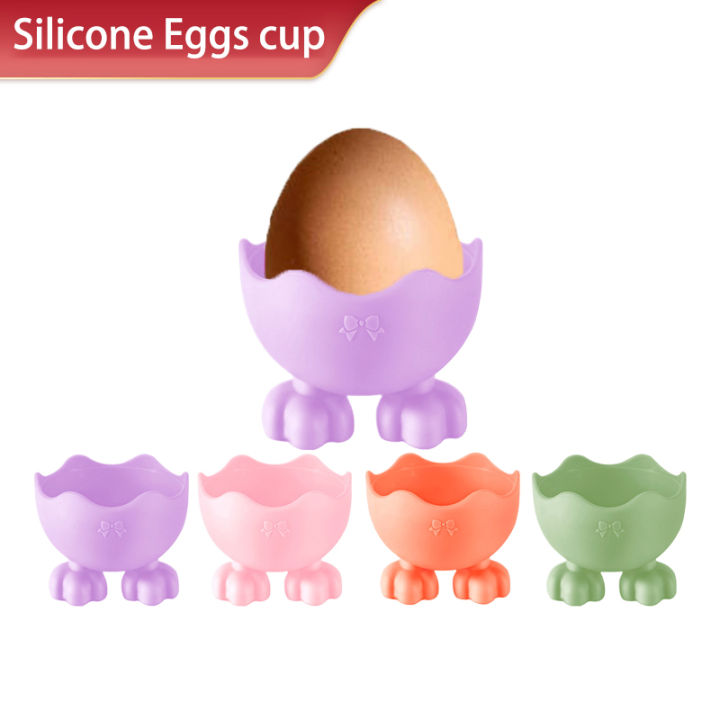 Egg Cup Rack 3PCS Silicone Egg Cup Holders Drying Egg Storage Rack Food Grade Boiler ...