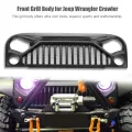 RC Grill Body Nylon Angry Eyes Grille 1:10 Car Front Accessory Set for Jeep Wrangler Crawler. 