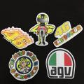 5 PCS/Set Rossi AGV Motorcycle Sticker Waterproof PVC Car Helmet Guitar Notebook Skateboard Stickers. 