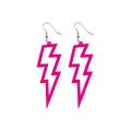 Hollow Lightning earrings Statement Geometric Personality Thunderbolt earrings Acrylic  Geometric acrylic earrings for Daily wear Party accessory Fashion show Gift option Fashion enthusiasts. 