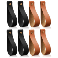 8 Pcs Wall Hanging Straps Pu Leather Curtain Rod Holder Towel Holders for Wall Faux Leather Strap. 