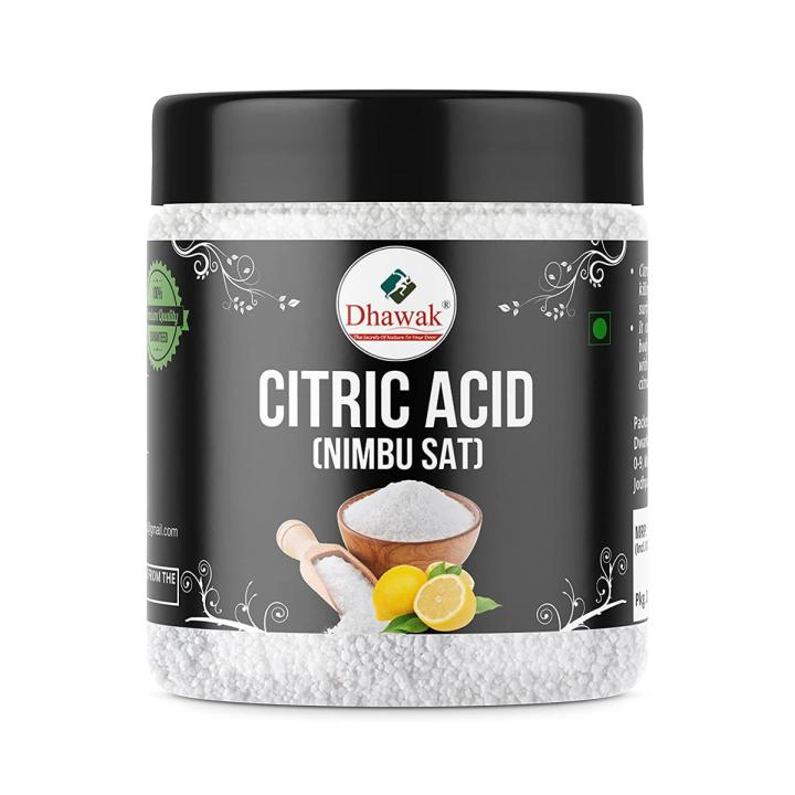 Dhawak Citric Acid | Nimbu Sat - 250 Gms. Nimbu Sat | Lemon Salt | Jar Pack |