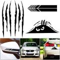 5 Pieces Car Sticker Decal Decoration SCRATCH LINE  Sticker Monster Eye Car Decal Waterproof Self-Adhesive Vinyl Car Decal Sticker Rear View Mirror Sticker for Car Laptop Window (Black). 
