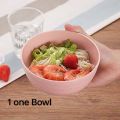 Wheat Straw Fiber Bowls Unbreakable Large Cereal Bowls Degradable kitchen Sets Eco-Friendly Salad Food Bowls. 