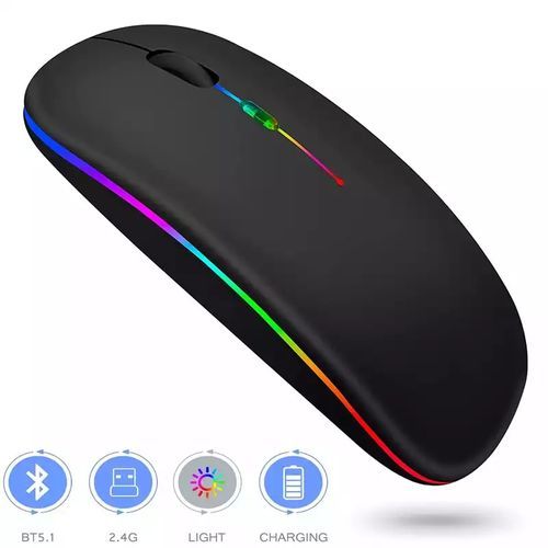 Ultra%20Slim%20Dual%20Mode%205.1%20Bluetooth%20mouse%20Rechargeable%20Battery%20Gaming%20RGB%20USB%20Wireless%20Optical%20Mouse%20With%20Silent%20Clicks%20Black%202.4G%20Backlit%20Mice%20-%20Plug%20and%20Play%20-%20Image%202