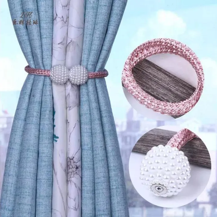 2pcs%20Parday%20Curtain%20Tiebacks%20Curtain%20Buckle%20Draperies%20Pearl%20Magnetic%20Rope%20Braided%20Straps%20Ball%20Buckles%20Rings%20&%20Buckles%20Holder%20Punch%20Free%20Curtains%20Hold%20Clips%20Curtain%20Accessories%20-%20Image%208