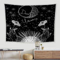 Art Abstract Figures Print Tapestry Black White Tapestries Living Room Bedroom Hanging Cloth Wall Cover Home Decor Background. 