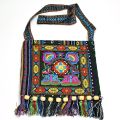 【happy one】Vintage Chinese National Ethnic Shoulder Bag Embroidery Boho Hippie Tassel Messenger Bags. 