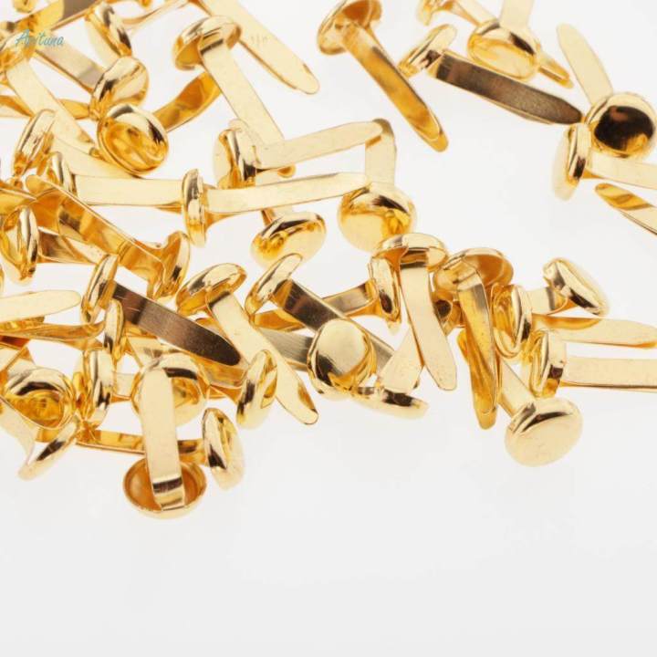 50/100pcs Lots Metal Brads Scrapbook Paper Fastener A Decorative Brads