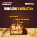 Snickers Miniatures Chocolate Mini Bars, Pouch, 150gm,Imported Snickers Chocolate Miniatures Original Bag 150g, Chocolate Bag, Milk Chocolate with Roasted Peanuts, Nougat, and Caramel. 