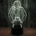 Foreign trade new volleyball 3D night light Sports characters order colorful remote control touch 3D led light. 