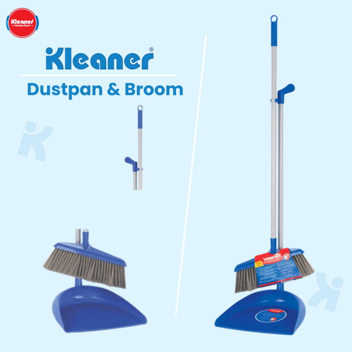 Broom & Dustpan Set with ergonomic Handle self standing | strong Bristle Indoor Cleaning Brush | Supri Jharu Set for Home & Kitchen