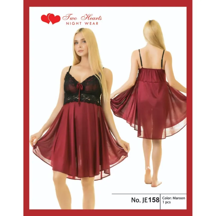 Nighty%20New%20Beautiful%20Ladies%20Short%20Night%20Suit%20For%20Women%20Red%20Colour%20-%20Image%202