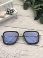 Iron Man Glasses Tony Stark Sunglasses Peter Parker Edith Glasses With Leatherite Cover Box. 