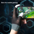 Game Gloves, Anti-Sweat Breathable, Touch Finger for Highly Sensitive Nano-Silver Fiber Material, Dot Silica Gel Palm Non-Slip Design, Support Almost All Mobile Product size: free size. 