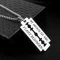 Razor Blade Necklace Movie Jewelry Peaky Blinders blade Pendants&Necklaces  Stainless Steel Necklace for Women Men Gift. 