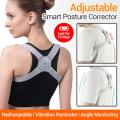 ​Smart Posture Corrector Vibration Belt USB Rechargeable Intelligent Vibration Induction Sensor Reminder High Elasticity Adjustable Upper Back Shoulder Lumbar Waist Support Belt for Children and Adult​. 
