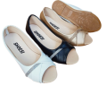 Stylish Women's Pumps in White, Fawn, and Black - Casual Comfort Wear. 