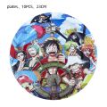 Anime One Piece Luffy Figures Birthday Decorations Party Supplies Tablecloth Balloons Cake Insert Paper Cap Party Decor Set Fans. 