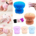 Cute Face Octopus Shape Facial Sponge Cleansing Brush Silicone Facial Massager for Face Pore Cleaner, Acne & Oil Removal, Makeup Cleaner. 