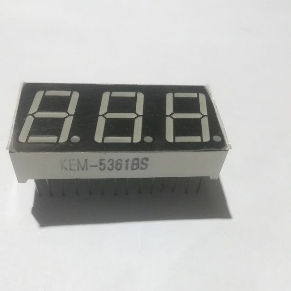 Pack of 2 - 0.56 inch 3-Digits RED 7 segment LED Display NON-MULTIPLEX ...
