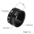 Fidget Anxiety Rotating Rings 12MM Camera Lens Stainless Steel Ring Stress Relieving Spinner Ring Jewelry for Men. 