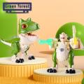 Green forest Deformation Robot Toy Tyrannosaurus Rex Robot Transforming Dinosaur Model. 