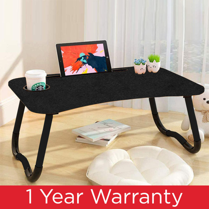 Gaming%20Laptop%20Table%20With%20Cooling%20Fan%20Dual%20High%20Speed%20Foldable%20Ergonomic%20Portable%20For%20Drawing%20Bed%20Notebook%20Reading%20Food%20Breakfast%20Serving%20With%20Inbuild%20Tablet%20And%20Cup%20Holder%20Slots%20For%20Bed%20Couch%20-%20Black%20Wooden%20Brown%20Pink%20-%20Image%203