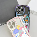 Hontinga for Redmi A3x Redmi A3 Back Cover Cute Cinnamoroll Cream Texture Phone Case Wavy Edge Soft Silicone Cover. 