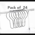 24 Pack Shower Curtain Ring Hanging Hooks for Sorting Shower Curtain Ring Hanging Clip Chain Hooks for Sorting & Organizing, Window Arts & Crafts Display, DIY Key Hangers. 