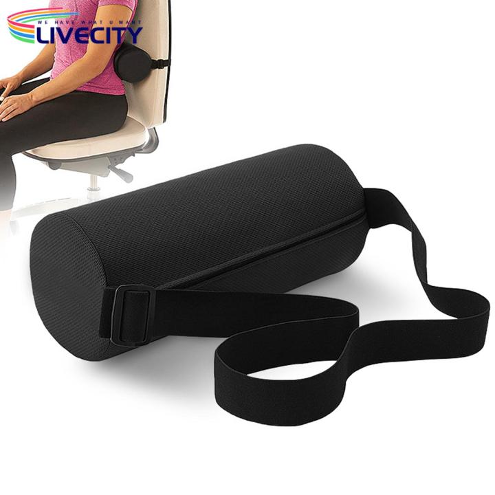 Lumbar Support Pillow Premium Memory Foam Lumbar Roll Pillow for Back Pain Relief Posture Support Ideal for Home Car Office Southeast Asian Buyers' Top Choice Rolling Lumbar Pillow