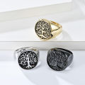 Wholesale Personalized Punk Style Silver Jewelry Big Vintage Tree Of Life Ring For Men. 