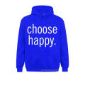 Choose Happy Positive Message Pullover Women's Sweatshirts 3D Style Long Sleeve Hoodies Graphic Hoods. 