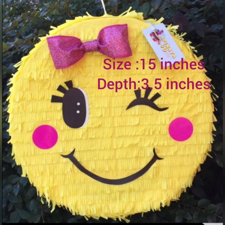 Emoji Shape Empty Pinata for Kids / Children Birthday Parties events