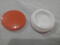 3pcs 10g empty Jar Orange cap Milky White round about 6 inch for skin care cream portable cosmetic empty jar pot box, colored makeup nail art cosmetic empty container with Orange lid 10g jar. 