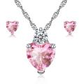 Imported High Quality Heart Zircon Jewellery Set For Women Girls - JMN29E53. 
