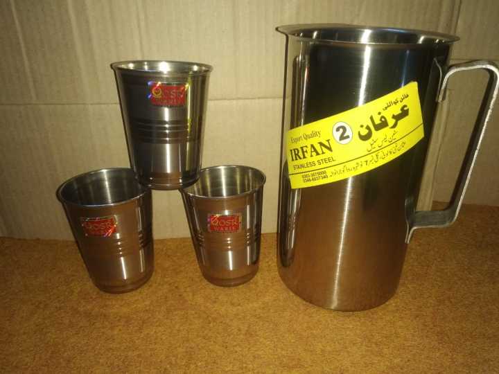 4%20Pcs%20Drinkware%20Set%201.2%20Liter%20Jug%20with%203%20Glass%20Set%20Stainless%20Steel%20Rust%20Free%20-%20Image%203