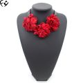 European and American fashion leather rope handmade cloth art flower beautiful necklace FY18121210. 