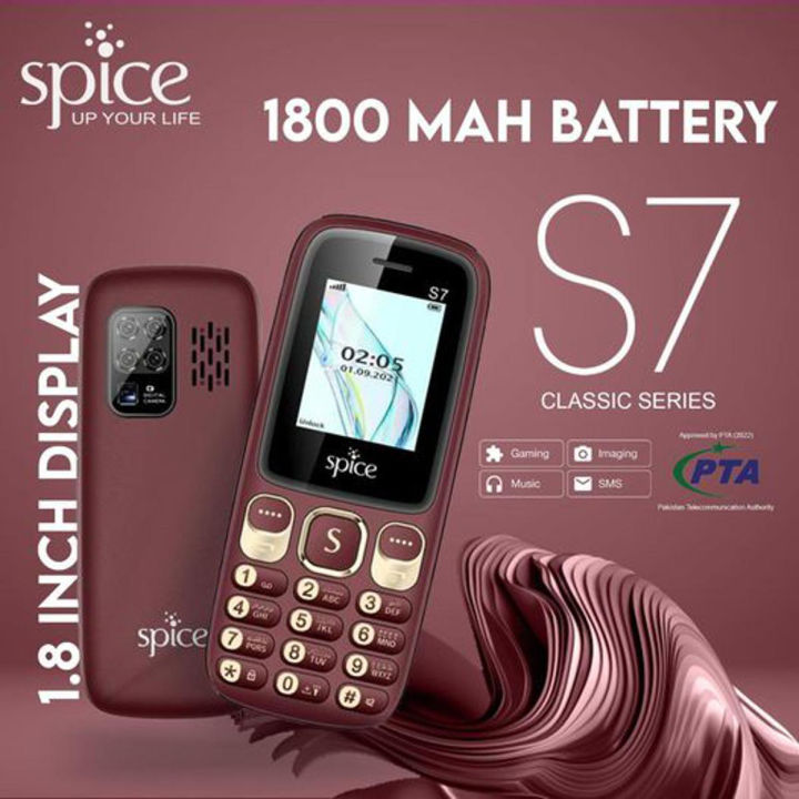 Spice Mobile S7, 1.8 inch display 1800 mah battery Bluetooth Dialer Facebook Contacts with Emojis Auto Call Recording Blacklist Caller Torch Light Games Big Speaker Long Lasting Battery Power Saving Mode