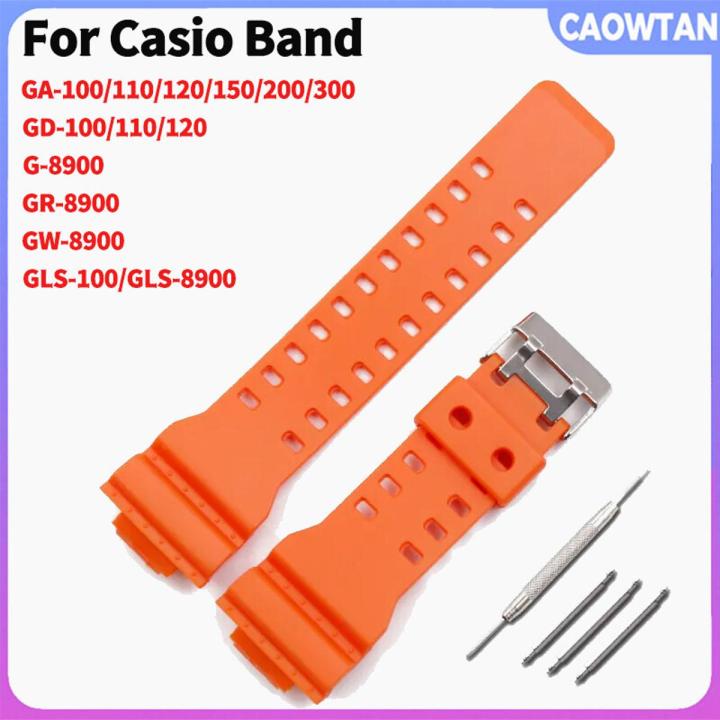 Men's resin strap for For Casio G-SHOCK GA-100/110/120/150/200/300 Silicone strap for GD-100/110/120 G-8900/GR-8900/GW-8900 GLS-100/GLS-8900 G Shock Replacement Watchbands Accessories