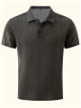 London Bridge - Bubble Texture Polo Shirt for Men - Charcoal. 