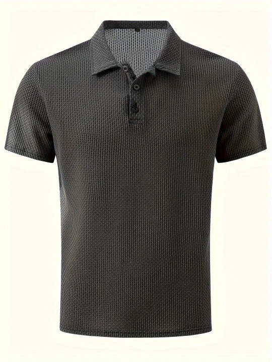 London%20Bridge%20-%20Bubble%20Texture%20Polo%20Shirt%20for%20Men%20-%20Charcoal%20-%20Image%202