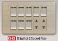 Switch Electric fitting Board plate Crystal Hero Series for trendy design wall. 