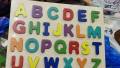 Wooden Alphabet-Puzzles – ABC Letters Sorting Board Blocks Montessori Educational Early Learning Toy Gift for Preschool. 