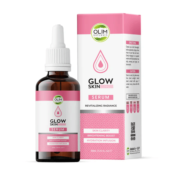 Olim Naturals-  Facial Glow Serum with Vitamin C & Peptides for Anti-Aging, Fine Lines, Wrinkles, and Brightening- 30ml