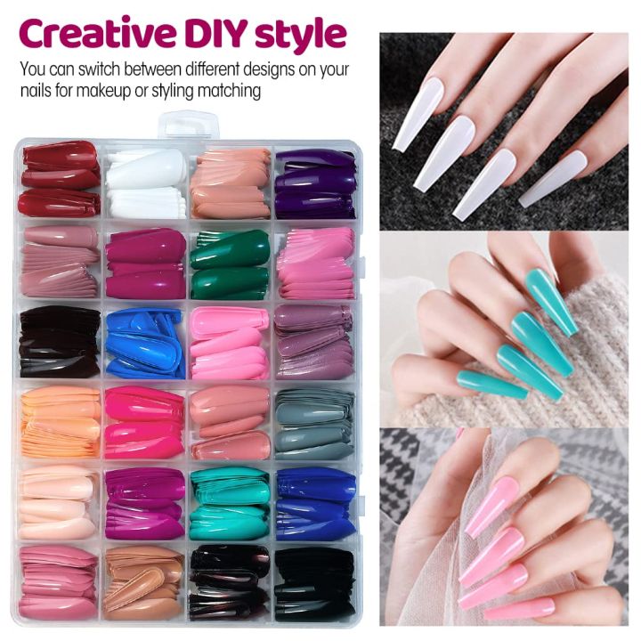 576%20Pcs%20Box%20Colorful%20Artifical%20Nails%20Acrylic%20Full%20Cover%20Nail%20%7C%20Fake%20Nails%20%7C%20Fancy%20Artifical%20Nails%20%7C%20French%20nails%20%7C%20Nails%20For%20girls%20In%20Multicolours%20-%20Image%203