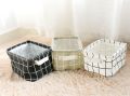 Cute Linen Home Storage Box Desk Organizer Office Folding Yellow Storage Basket Jewelry Cosmetic Makeup Snacks Toys Container. 